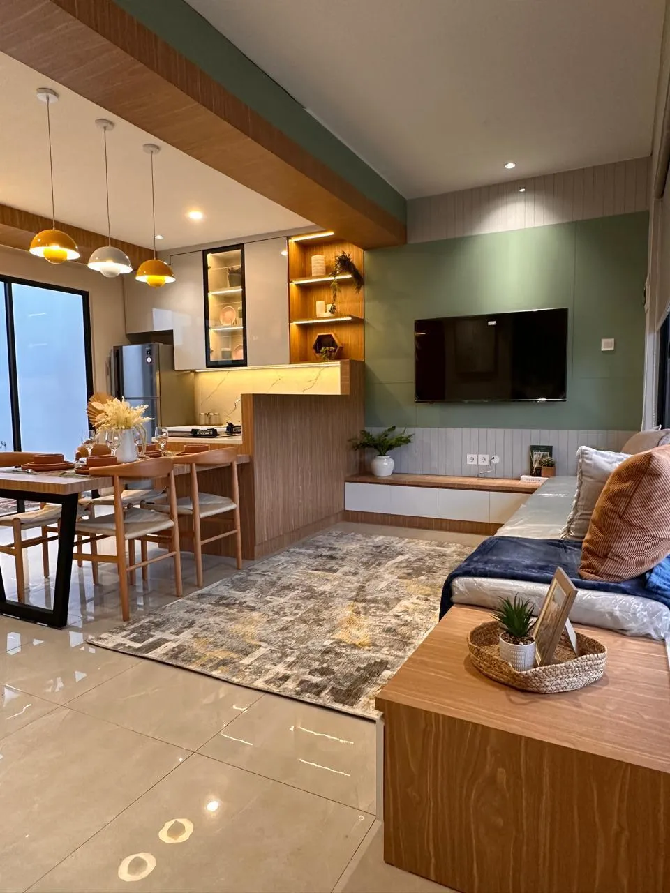 Ruang keluarga living room Cherrywoods Bintaro interior modern